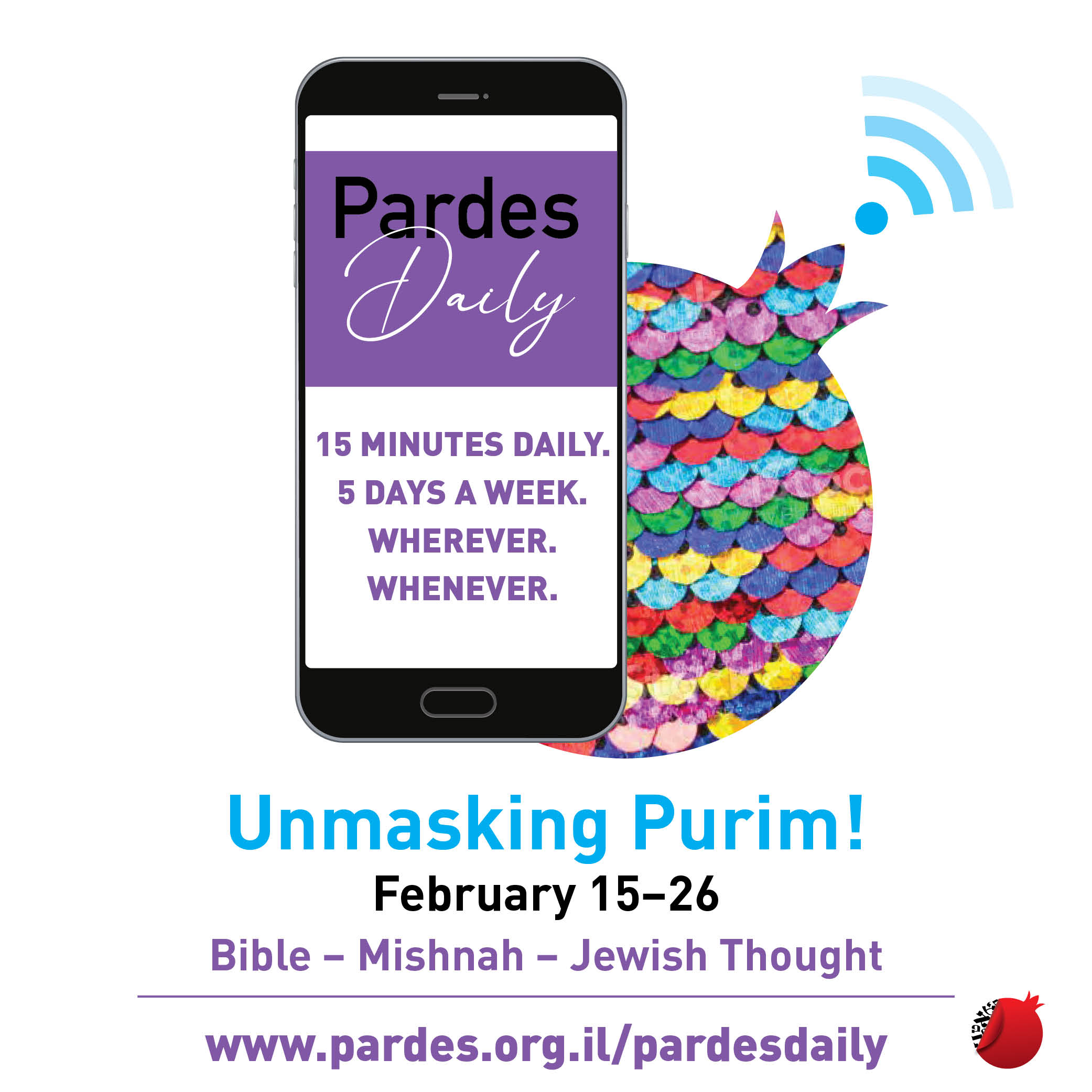 Unmasking Purim Challenge - Pardes Daily App - Join today!