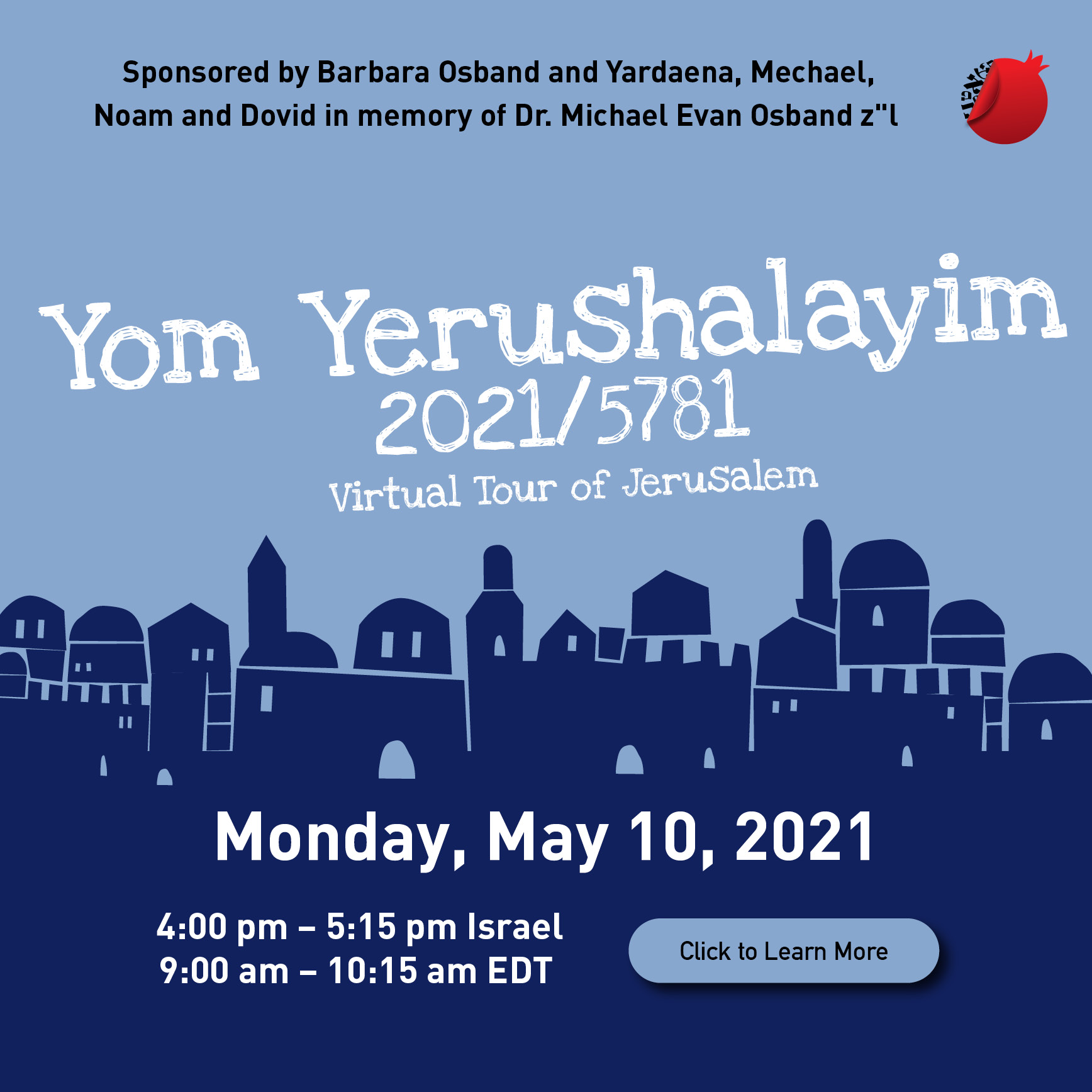 An Online Tour to celebrate Yom Yerushalayim